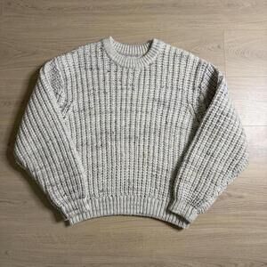 Kith Lyon Wool Acrylic Blend Knit Sweater Mens XL Cream White Snow Relaxed Fit